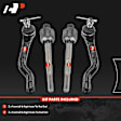 APCA6604 4 Pcs Front Inner & Outer Tie Rod End