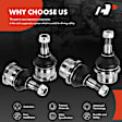 APCA6613 4 Pcs Front Upper & Lower Ball Joint Kit
