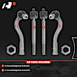 APCA6614 4 Pcs Front Inner & Outer Steering Tie Rod Ends