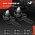 APCA6663 2 Pcs Front Lower Ball Joint Kit