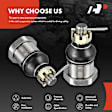 APCA6671 2 Pcs Front Upper Ball Joint