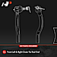 APCA6833 2 Pcs Front Outer Tie Rod End