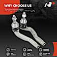 APCA6934 2 Pcs Front Outer Tie Rod Ends