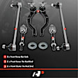 APCA7029 6 Pcs Front Stabilizer Bar Link & Tie Rod End