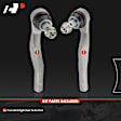 APCA7055 2 Pcs Front Outer Steering Tie Rod Ends