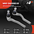 APCA7058 2 Pcs Front Outer Tie Rod End