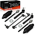 APCA7360 8 Pcs Front Stabilizer Bar Links & Tie Rod Ends