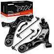 6 Control Arm and Ball Joint Assembly + Tie Rod End + Stabilizer Bar Link Front Side A-Premium APCA7511