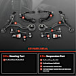 APCA7520 10 Pcs Front Control Arm & Sway Bar Link & Tie Rod End