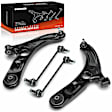 APCA7547 4 Pcs Front Control Arm & Sway Bar Link