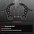 APCA7547 4 Pcs Front Control Arm & Sway Bar Link