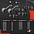 APCA7616 4 Pcs Front & Rear Stabilizer Sway Bar Link