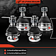 APCA7634 4 Pcs Front Lower and Upper Ball Joint Kit