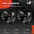 APCA7659 4 Pcs Front Upper & Lower Ball Joint Kit