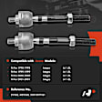 APCA7672 2 Pcs Front Inner Steering Tie Rod Ends