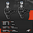APCA7835 2 Pcs Front Upper Suspension Ball Joint