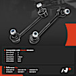 APCA7874 2 Pcs Rear Driver & Passenger Sway Bar Link