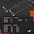 APCA7901 2 Pcs Rear Sway Bar Link