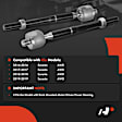 APCA8028 2 Pcs Front Driver & Passenger Inner Tie Rod End