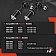APCA8206 2 Pcs Front Stabilizer Bar Link