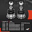 APCA8270 2 Pcs Front Lower Inner Suspension Ball Joint