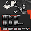 APCA8415 4 Pcs Front Upper & Lower Ball Joint Kit