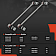 APCA8475 2 Pcs Front Suspension Stabilizer Bar Link