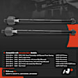 APCA8635 2 Pcs Front Inner Steering Tie Rod End