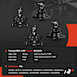 APCA8667 4 Pcs Front Lower & Upper Ball Joint Kit