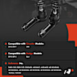 APCA8681 2 Pcs Front Outer Steering Tie Rod End