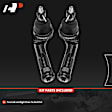 APCA8890 2 Pcs Front Driver & Passenger Outer Tie Rod Ends