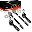 APCA9371 4 Pcs Front Inner & Outer Tie Rod End
