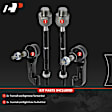 APCA9374 4 Pcs Front Inner & Outer Steering Tie Rod End Kit