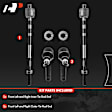 APCA9380 4 Pcs Front Inner & Outer Steering Tie Rod End