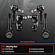 APCA9390 6 Pcs Front Inner & Outer Tie Rod & Idler Arm Pitman Arm