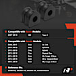APCA9765 2 Pcs Rear To Frame Sway Bar Bushing