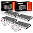 APCAF060 4 Pcs Activated Carbon Cabin Air Filter