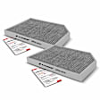 APCAF084 2 Pcs Activated Carbon Cabin Air Filter