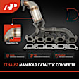 APCCT019 Front Exhaust Manifold Catalytic Converter, Federal EPA Standard, 46-State Legal (Cannot ship to CA, CO, NY or ME)