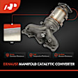APCCT049 Front Passenger Catalytic Converter with Integrated Exhaust Manifold, Federal EPA Standard, 46-State Legal (Cannot ship to CA, CO, NY or ME)