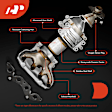 APCCT202 2 Pcs Front & Rear Catalytic Converter with Exhaust Manifold, Federal EPA Standard, 46-State Legal (Cannot ship to CA, CO, NY or ME)