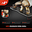 APCCT208 Front Catalytic Converter with Exhaust Manifold, Federal EPA Standard, 46-State Legal (Cannot ship to CA, CO, NY or ME)