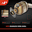 APCCT335 Rear Catalytic Converter, Federal EPA Standard, 46-State Legal (Cannot ship to CA, CO, NY or ME)