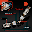APCCT505 Rear Catalytic Converter, Federal EPA Standard, 46-State Legal (Cannot ship to CA, CO, NY or ME)