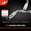 APCCT562 Center Catalytic Converter, Federal EPA Standard, 46-State Legal (Cannot ship to CA, CO, NY or ME)