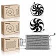 APCON1205 1 Pc AC Condenser & 2 Pcs Single Cooling Fan Assembly Kit