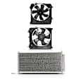 APCON935 1 Pc AC Condenser & 2 Pcs Single Cooling Fan Assembly Kit