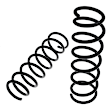 APCS069 Rear, Driver and Passenger Side Coil Springs, Set of 2