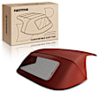 APCST073 Burgundy Convertible Soft Top with Defroster Glass Window