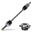 APCVA2477 2 Pcs Rear Passenger CV Axle Shaft Assembly & Wheel Hub Bearing